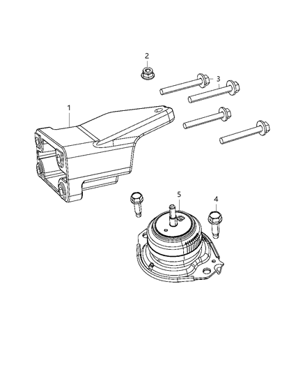 2012 Chrysler 300 Engine Mounting Right Side Diagram 1