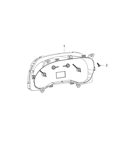 2019 Ram ProMaster City Cluster, Instrument Panel Diagram