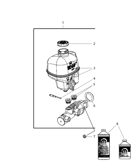 2009 Dodge Ram 1500 Brake Master Cylinder Diagram