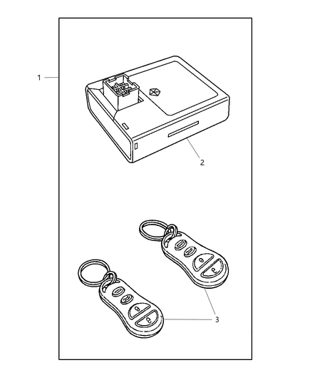 2002 Dodge Intrepid Module Package - Keyless Entry Diagram