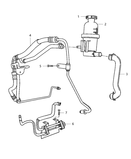 2007 Chrysler PT Cruiser Line-Pump Supply Diagram for 4656962AE