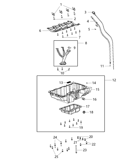 2021 Jeep Wrangler Pan-Oil Diagram for 68279934AD