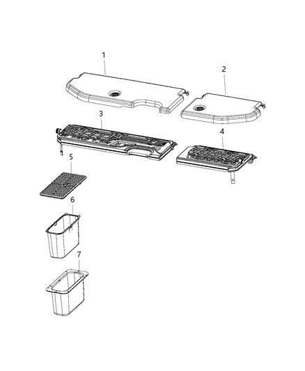 2017 Ram 1500 Floor, Cargo Storage Diagram