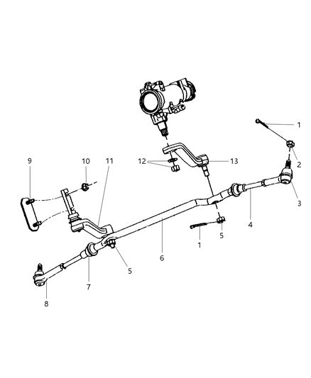 1998 Dodge Durango Linkage, Steering Diagram