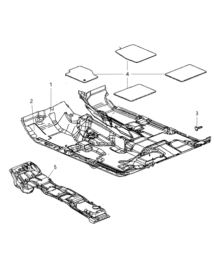 2008 Jeep Grand Cherokee Carpet, Complete Diagram