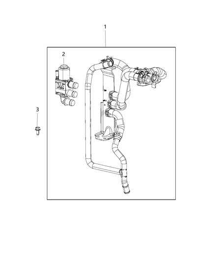 2018 Chrysler Pacifica Heater Plumbing Valve And Hose Diagram
