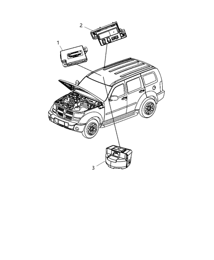 2010 Jeep Liberty Module-Full Open Roof ECU Diagram for 68020277AF