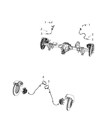 2021 Ram 1500 Sensor-Wheel Speed Diagram for 68451031AB