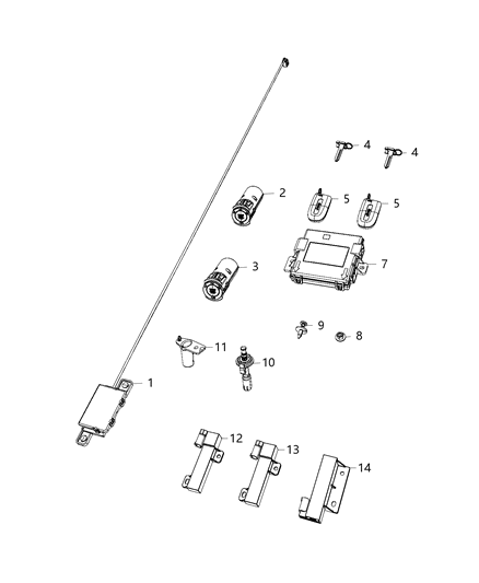 68479443AA - Genuine Mopar MODULE-IGNITION SWITCH