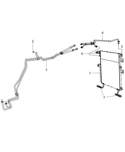 2011 Ram 5500 Transmission Oil Cooler & Lines Diagram