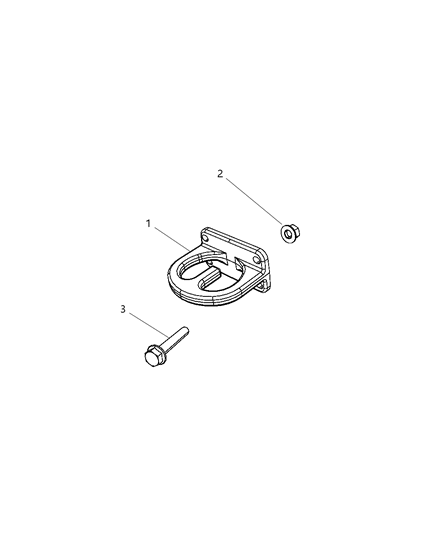 2008 Dodge Ram 4500 Tow Hooks, Front Diagram