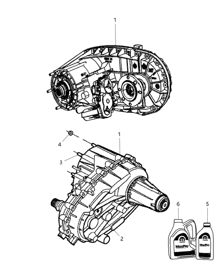 2012 Ram 3500 Pickup Transfer Case Assembly And Identification Diagram 2