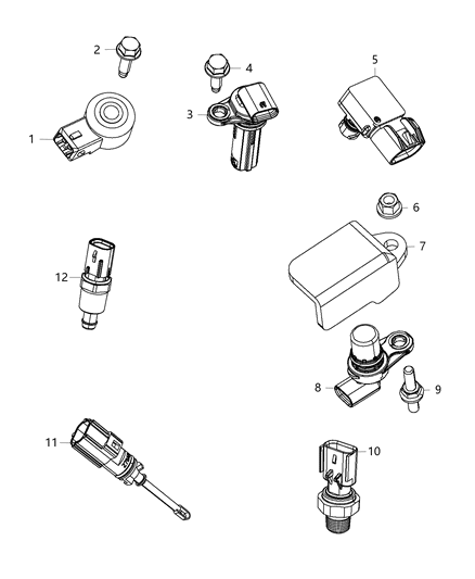 2015 Chrysler 200 Sensors, Engine Diagram 1