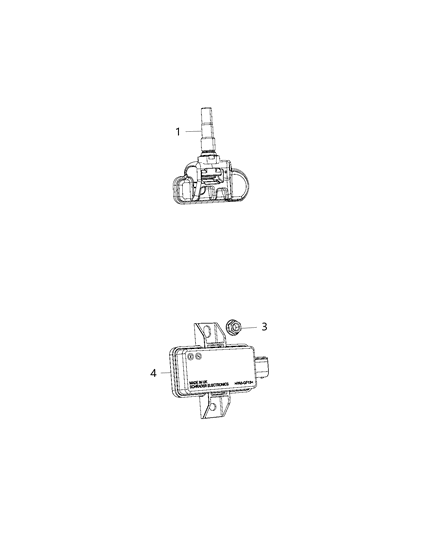 2014 Ram ProMaster 1500 Tire Pressure Monitoring Diagram for 68158118AA