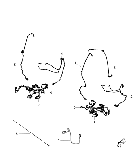 2014 Jeep Grand Cherokee Wiring - Front Seats Diagram