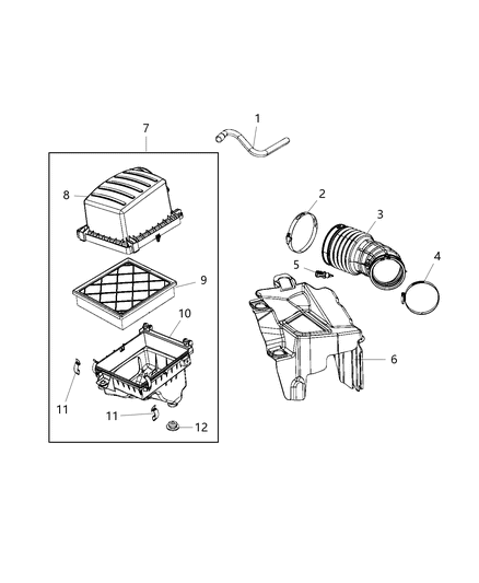 2021 Jeep Grand Cherokee Air Cleaner Diagram 3