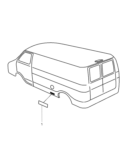 2003 Dodge Ram Van Body - Exterior Diagram