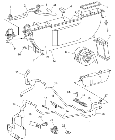 2002 Dodge Sprinter 2500 Heat Exchange & Plumbing Diagram