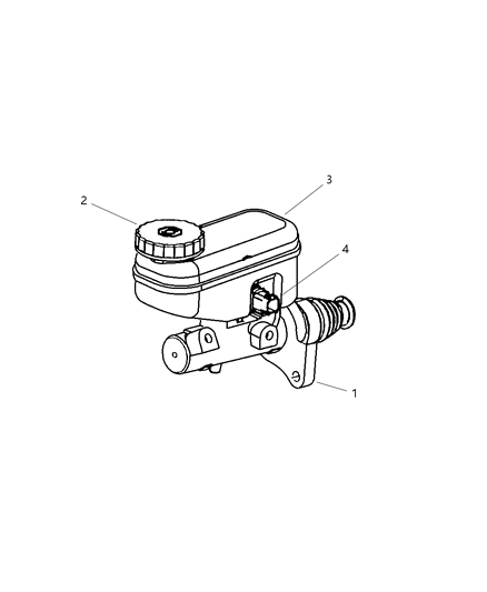 2005 Dodge Stratus Brake Master Cylinder Diagram for 5101794AA