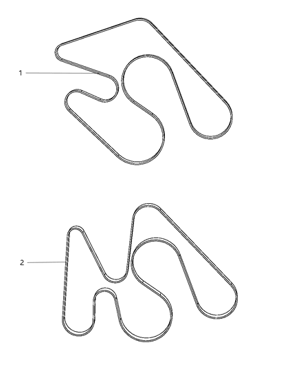 2009 Dodge Ram 2500 Belts, Serpentine & V-Belts Diagram 2