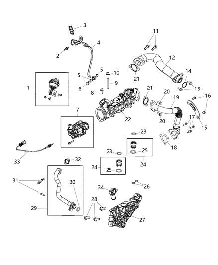 2020 Jeep Wrangler O Ring Diagram for 68519394AA