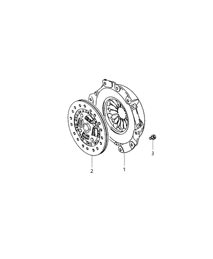 2003 Chrysler Sebring Clutch & Disc Diagram