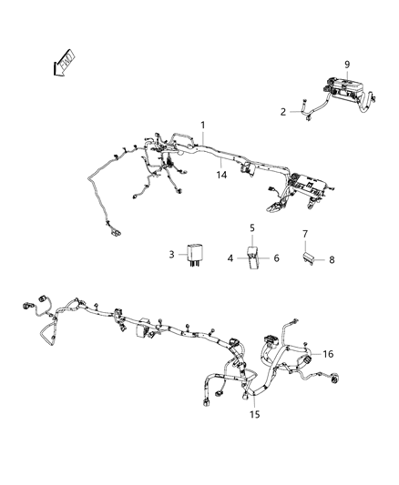 2018 Ram 3500 Wiring-Front End Module Diagram for 52112273AA