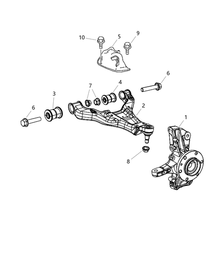 2009 Dodge Sprinter 2500 Steering Knuckle & Control Arm Diagram