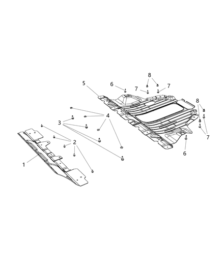 2020 Jeep Compass Underbody Shields & Skid Plates Diagram