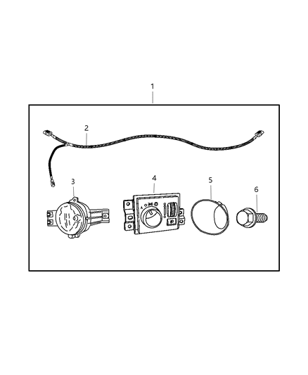 2009 Dodge Ram 3500 Light Kit - Fog Diagram