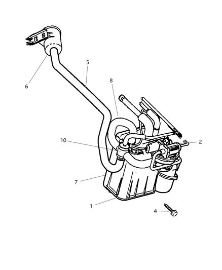 2000 Chrysler 300M Vapor Canister & Leak Detection Pump Diagram