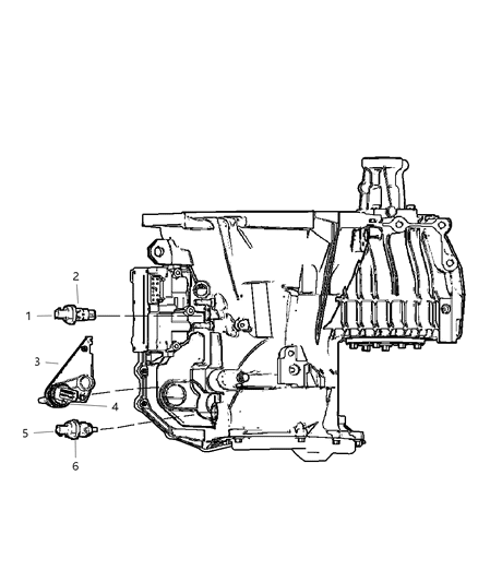 2004 Chrysler Sebring Sedan & Convertible Sensors - Transmission Diagram