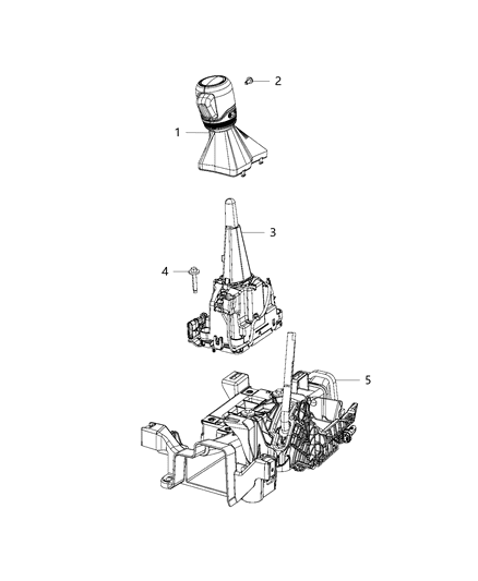 2018 Jeep Wrangler Gearshift Controls Diagram 1