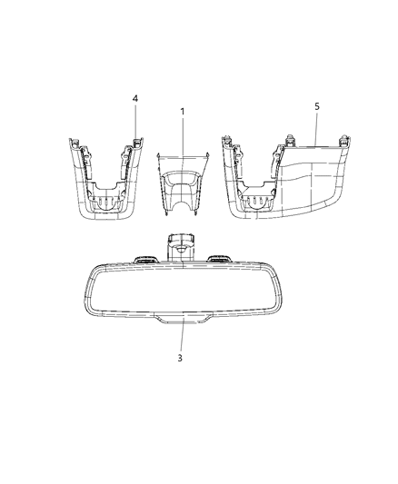 2020 Chrysler 300 Mirror - Inside Rearview Diagram