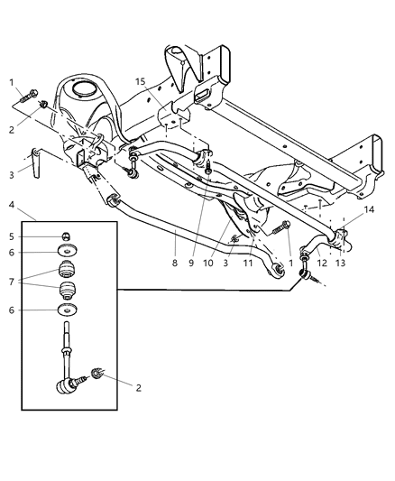 2006 Dodge Ram 2500 Bar-Front Diagram for 52121235AA