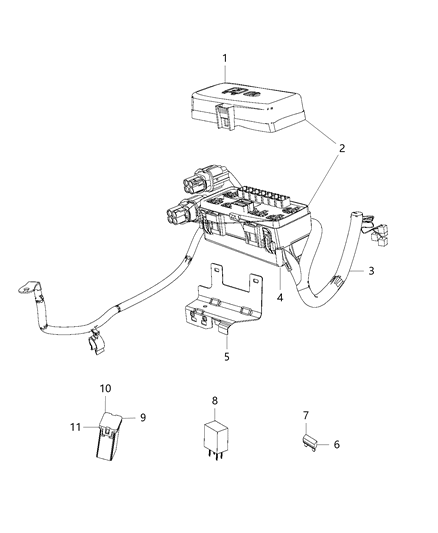 2016 Ram 3500 Auxiliary & Integral PDC Diagram