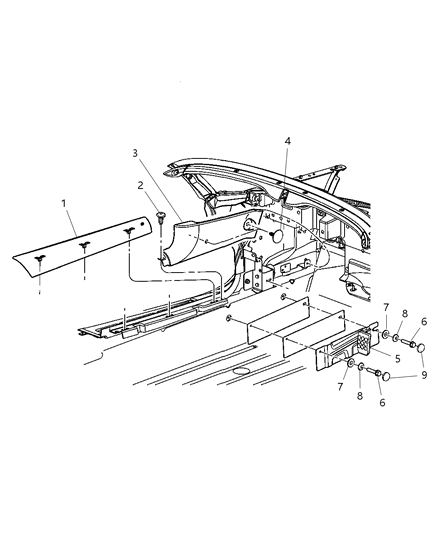 2005 Dodge Viper Pad-Interior Diagram for TR89DX9AC