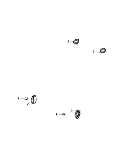 2019 Dodge Challenger System, Speaker Diagram 3