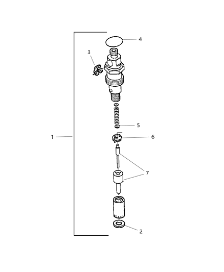 1998 Dodge Ram 2500 Quad & Club Cab Fuel Injector Diagram 1