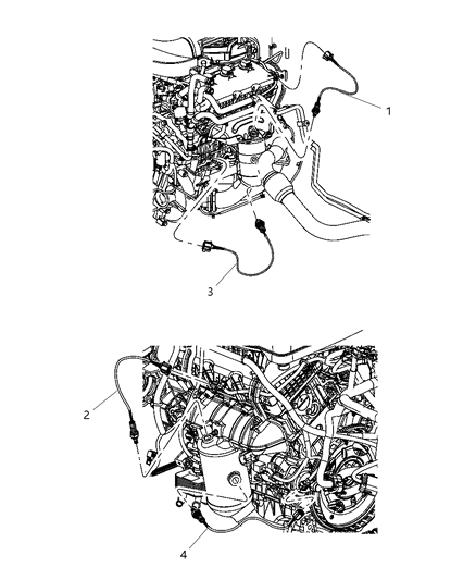 2009 Dodge Grand Caravan Oxygen Sensors Diagram 2