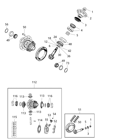 2018 Jeep Wrangler Differential Assembly Diagram 6