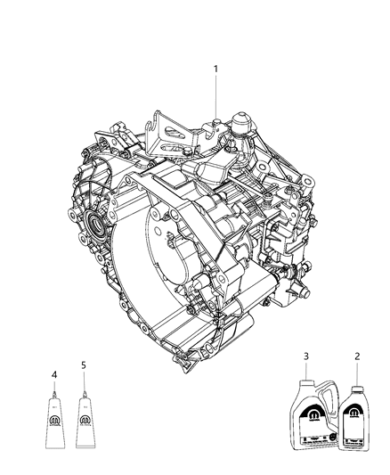 2020 Jeep Cherokee Transmission / Transaxle Assembly Diagram 1