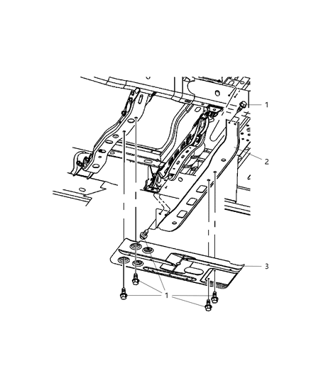 2006 Dodge Ram 1500 Skid Plate - Front Axle Diagram