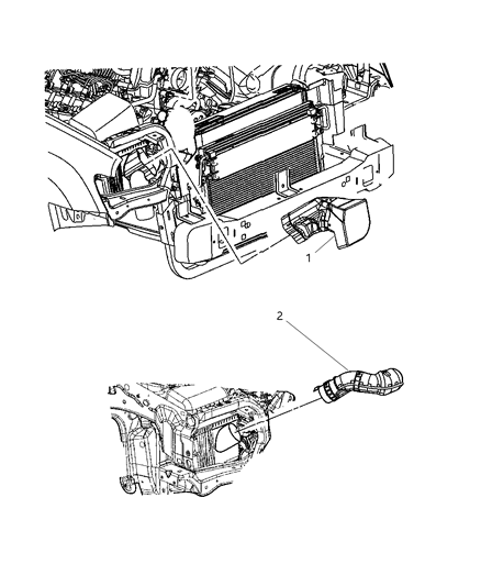 2008 Jeep Grand Cherokee Laredoair Cleaner Intake Duct Tube Hose Diagram for 53013730AC