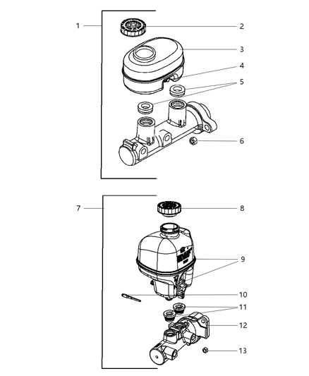 2006 Dodge Ram 3500 Brake Master Cylinder Diagram