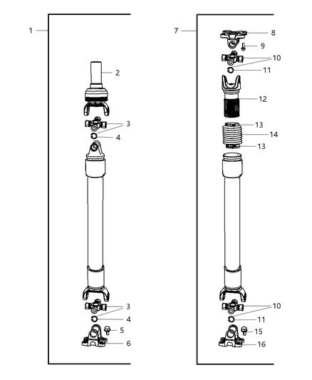 2008 Dodge Ram 1500 Shaft - Drive Rear Diagram 1