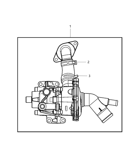 2009 Chrysler PT Cruiser Water Pump & Related Parts Diagram 1