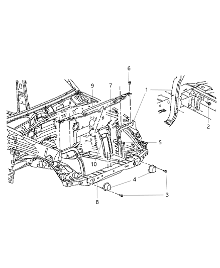 2005 Jeep Liberty Support Assy. - Radiator Diagram