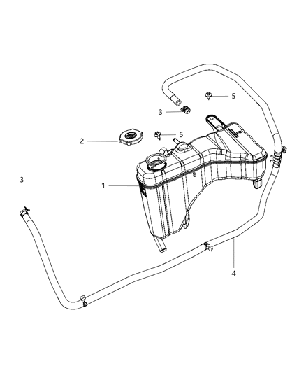 2012 Chrysler 300 Coolant Recovery Bottle Diagram 1