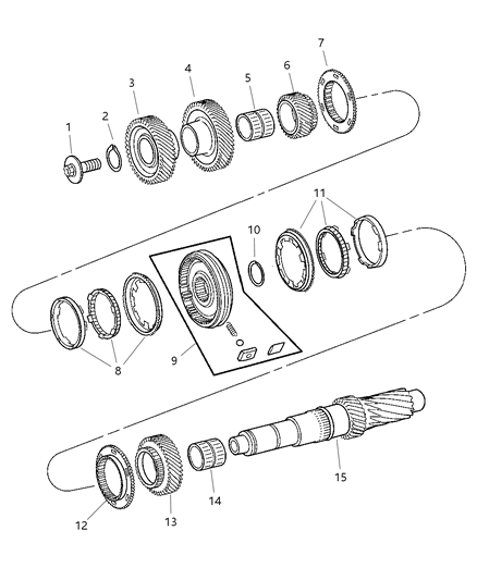 2007 Chrysler Crossfire Counter Shaft Diagram